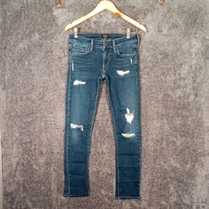 Agolde Chloe Low Rise Skinny Distressed Womens Jeans Size 27